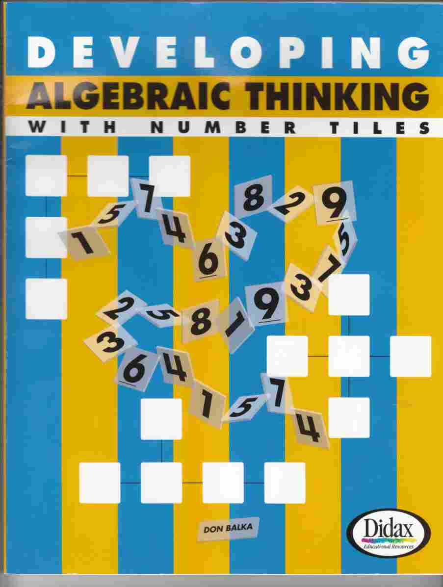 Developing Algebraic Thinking with Number Tiles Image for Developing Algebraic Thinking with Number Tiles