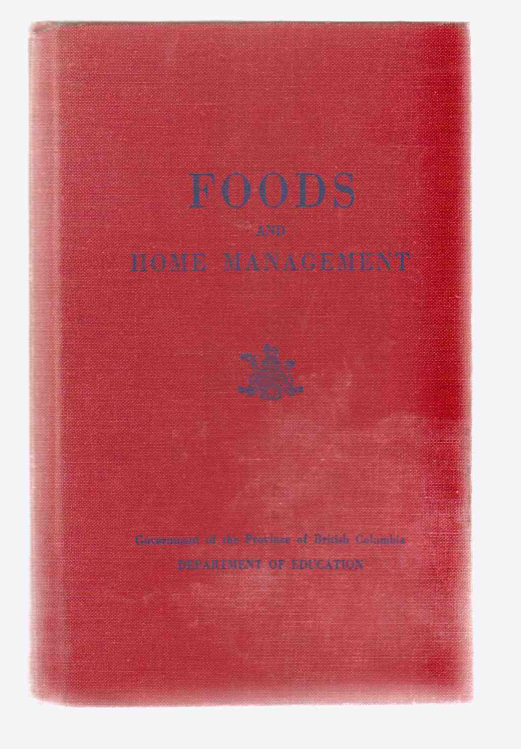 Image for Foods and Home Management