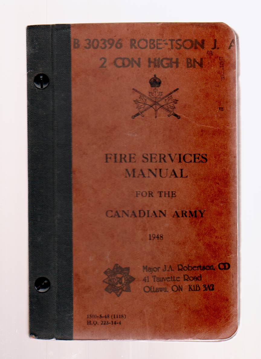 Image for Fire Services Manual for the Canadian Army 1948