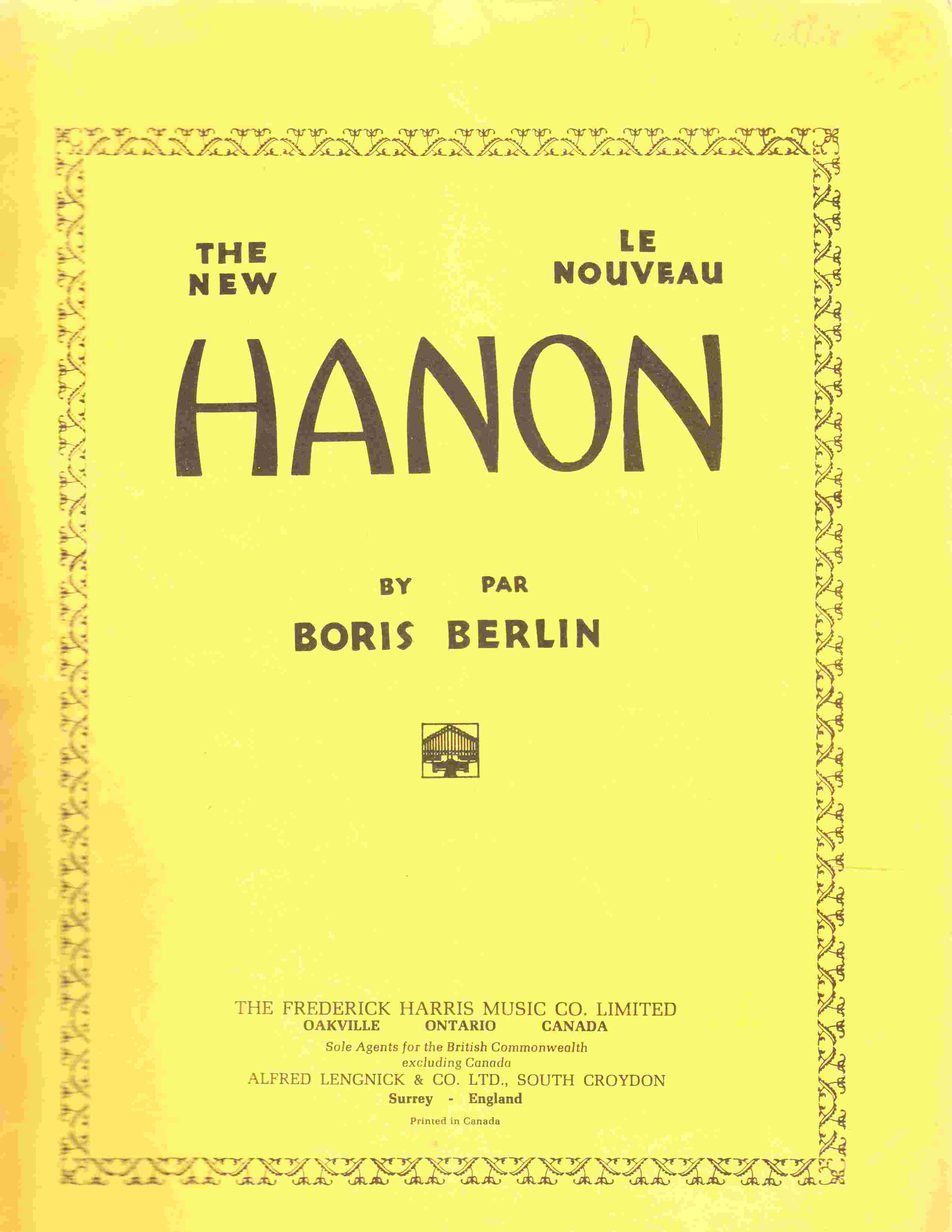 Image for The New Hanon Le Noveau Hanon
