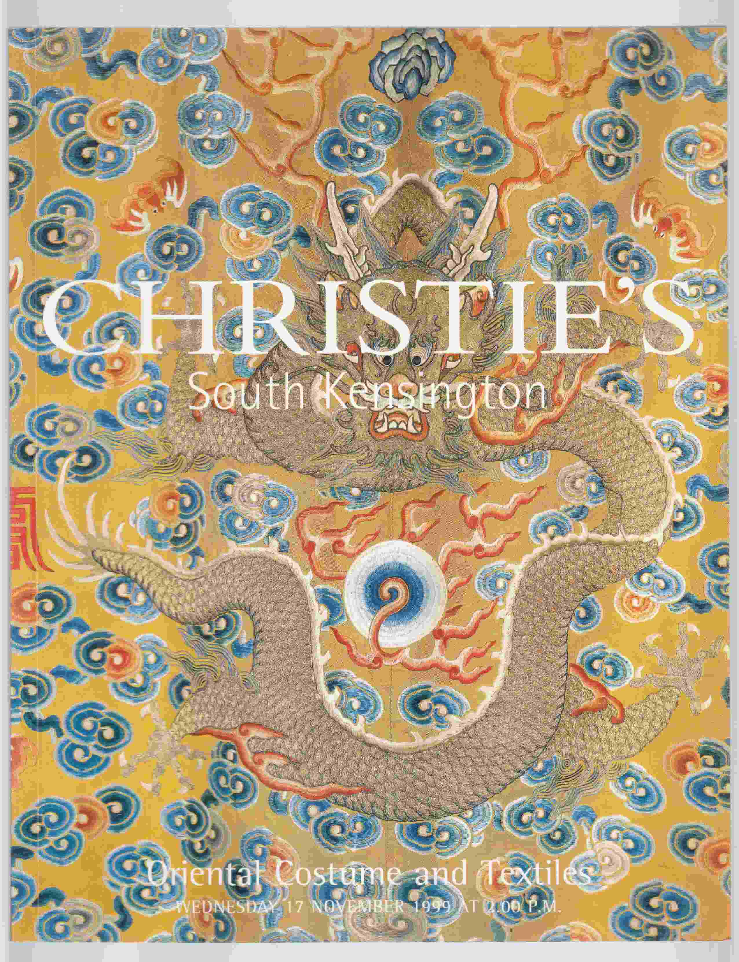 Image for Christie's South Kensington Oriental Costume and Textiles Wednesday 17 November 1999