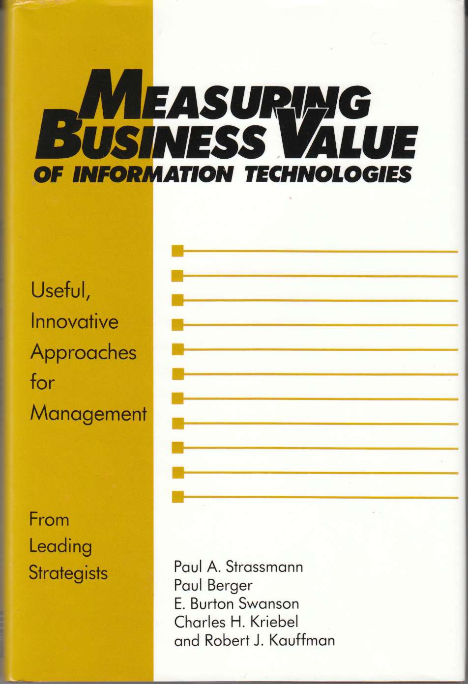 Image for Measuring Business Value of Information Technologies
