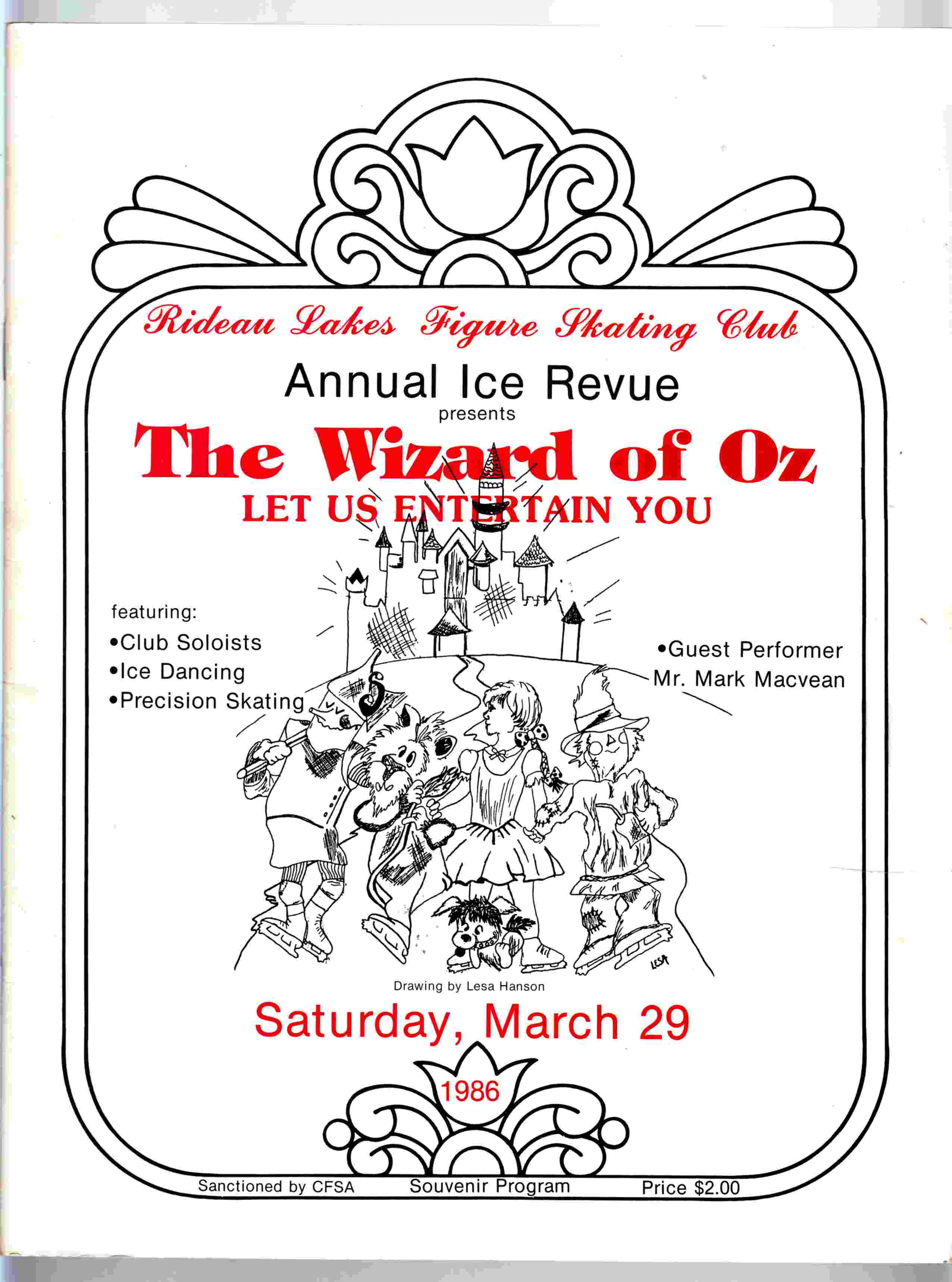 Image for Rideau Lakes Figure Skating Club Annual Ice Revue 1986 The Wizard of Oz