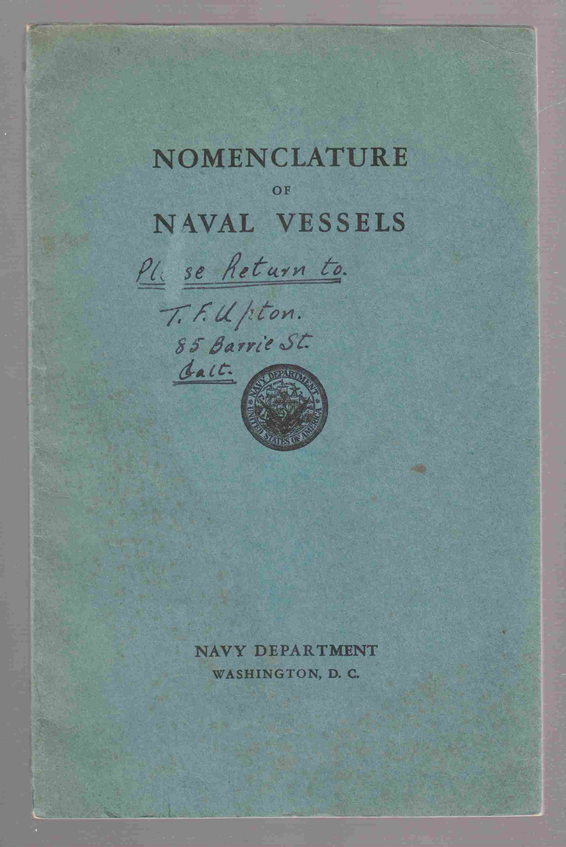 Image for Nomenclature of Naval Vessels