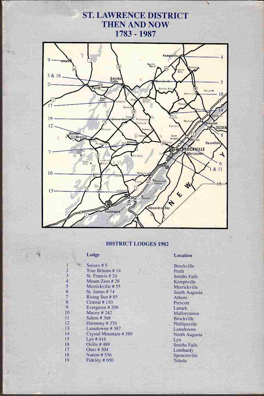 Image for A Concise History of Freemasonry in St. Lawrence District A. F. & A. M.