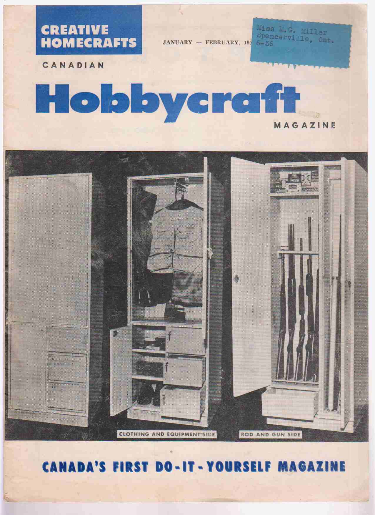 Image for Canadian Hobbycraft Magazine January - February 1956 Volume 11 Number 1