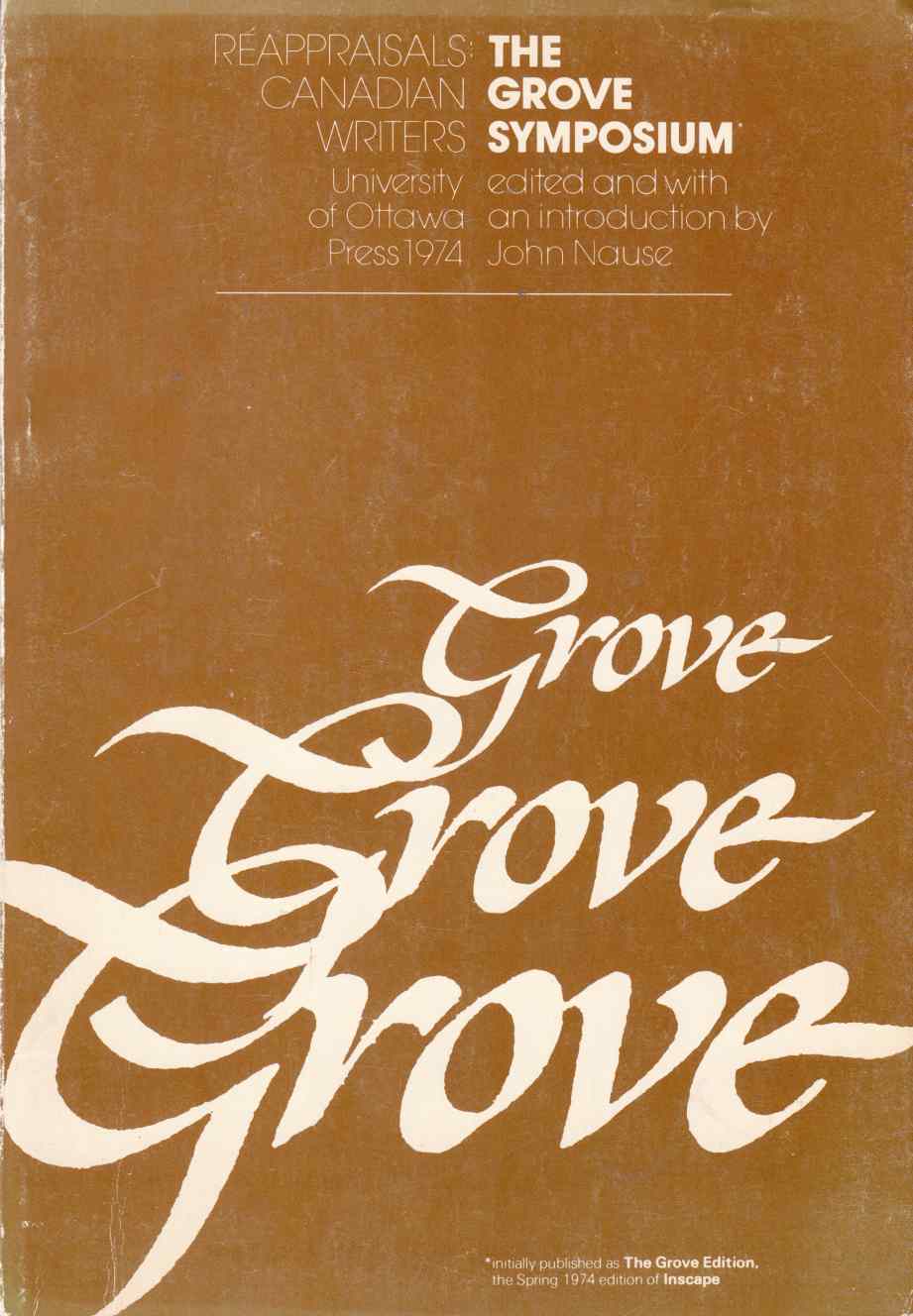 Image for The Grove Symposium (Reappraisals Ser.: Canadian Writers)