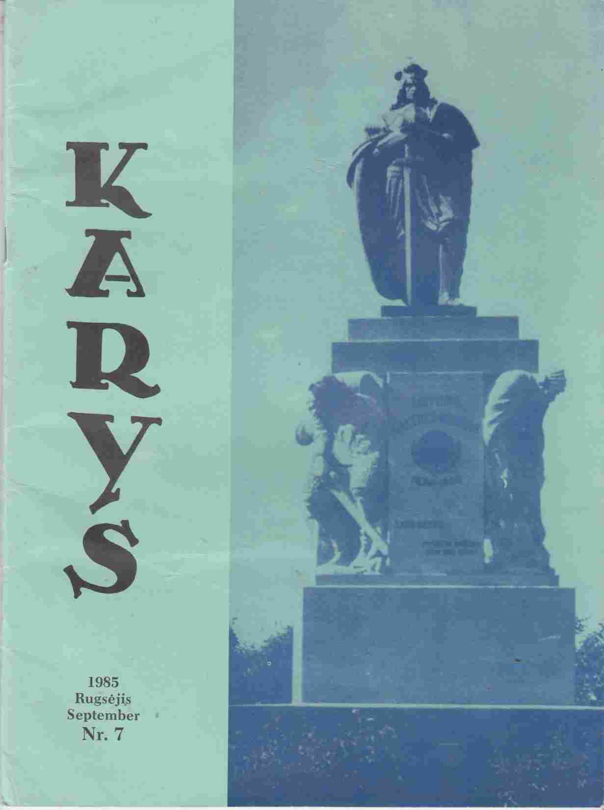 Image for Karys 1985 Rugsejis September Nr. 7