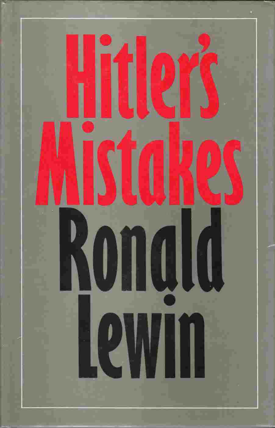 Image for Hitler's Mistakes