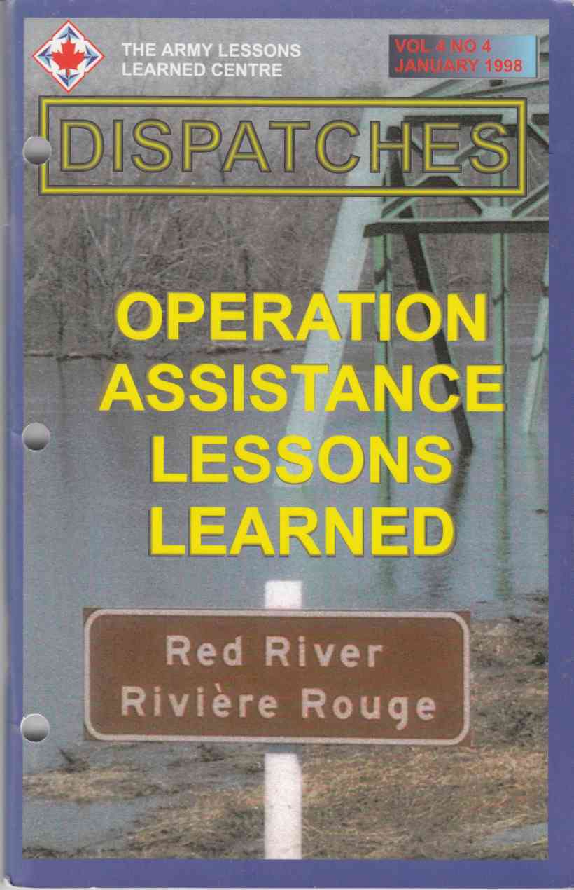 Image for Operation Assistance Lessons Learned / Lecons Retenues De L'Operation Assistance Dispatches Vol 4 No 4 January 1998