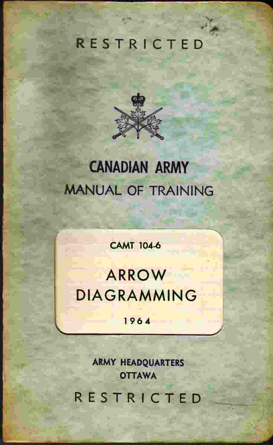 Image for Canadian Army Manual of Training: Arrow Diagramming CAMT 104-6 1964