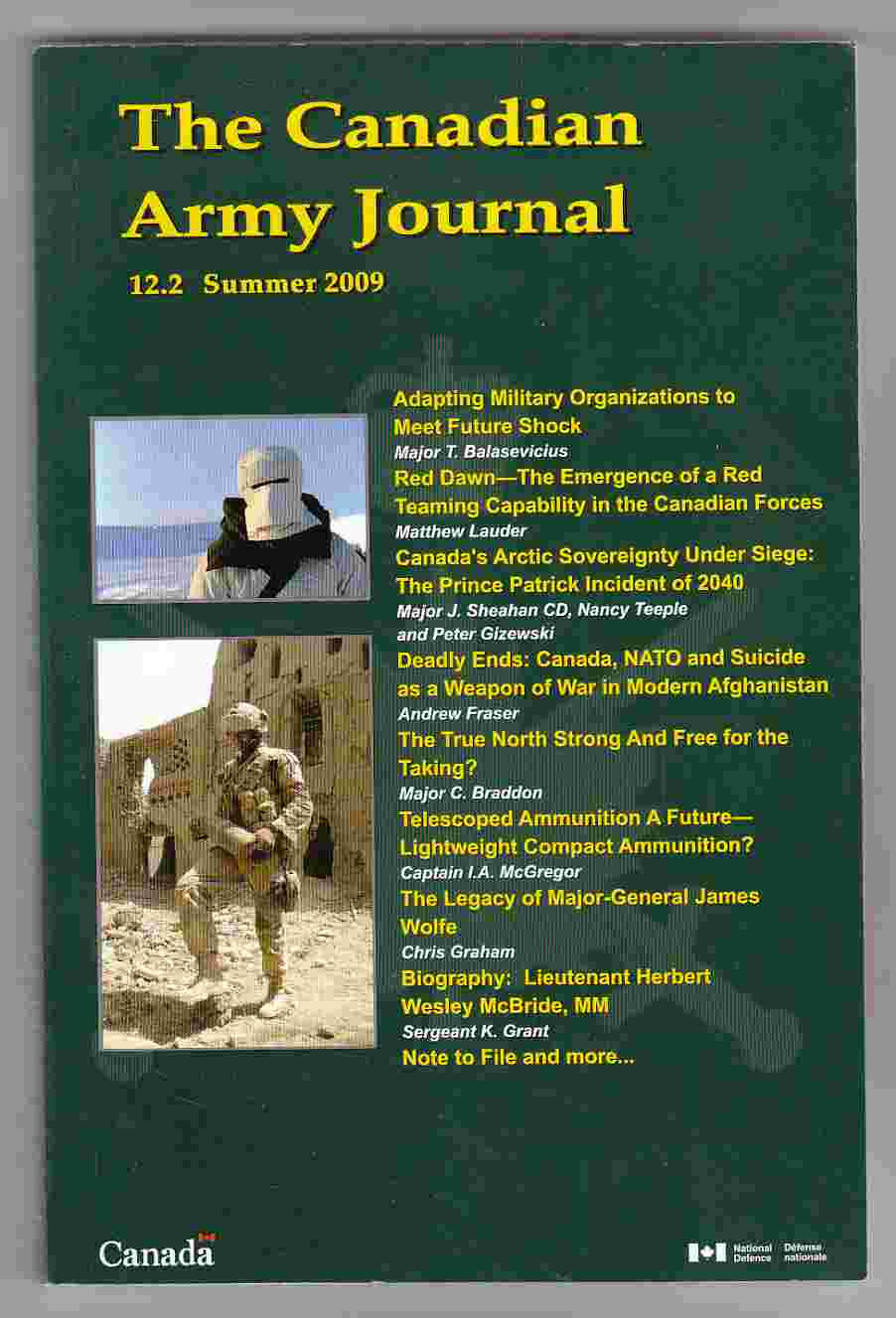 Image for The Canadian Army Journal 12.2 Summer 2009 Le Journal De L'Armee Du Canada 12.2 Ete 2009