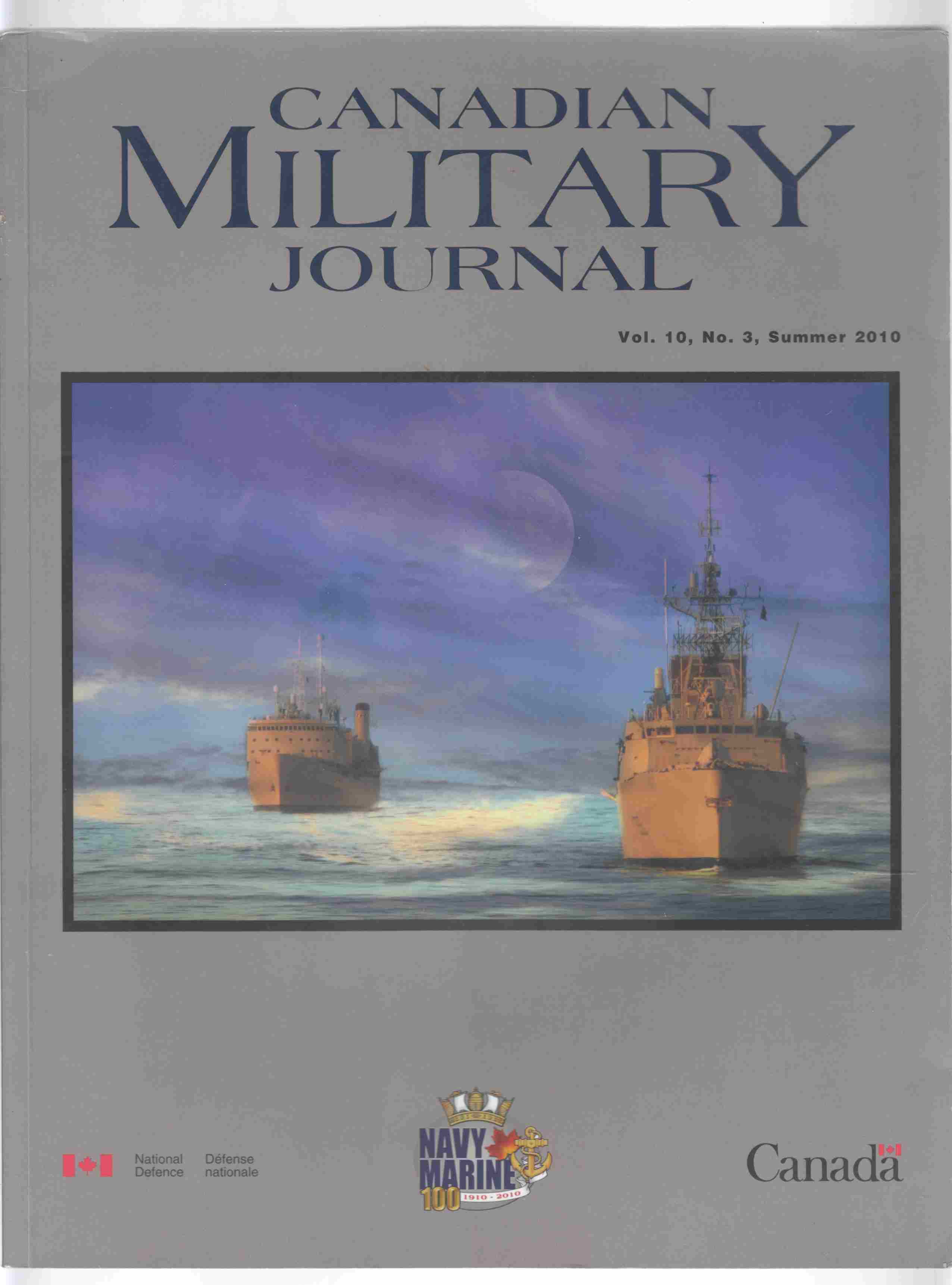 Image for Canadian Military Journal / Revue Militaire Canadienne Vol. 10, No. 3, Summer 2010 / Ete 2010