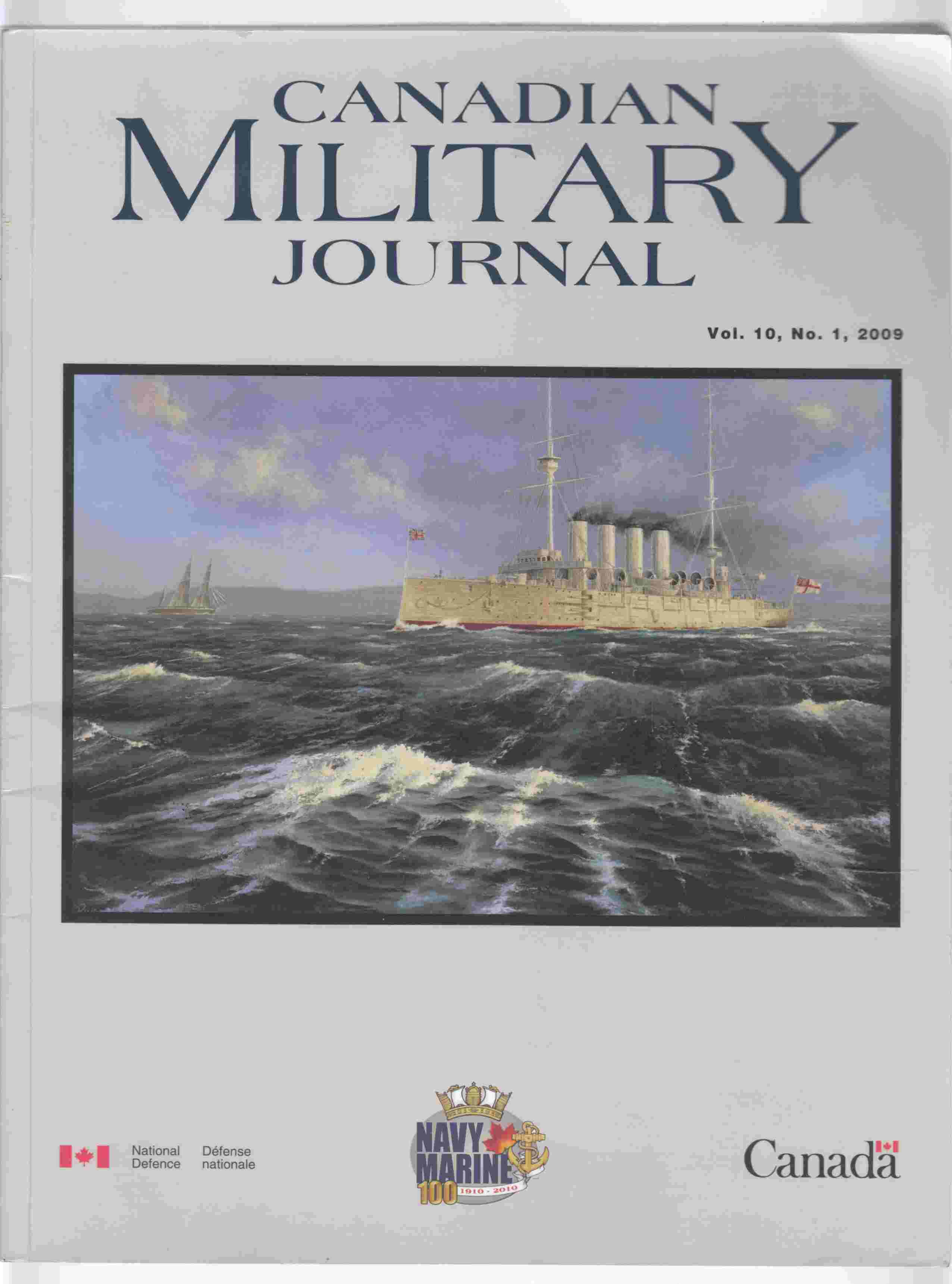 Image for Canadian Military Journal / Revue Militaire Canadienne Vol. 10, No. 1, 2009
