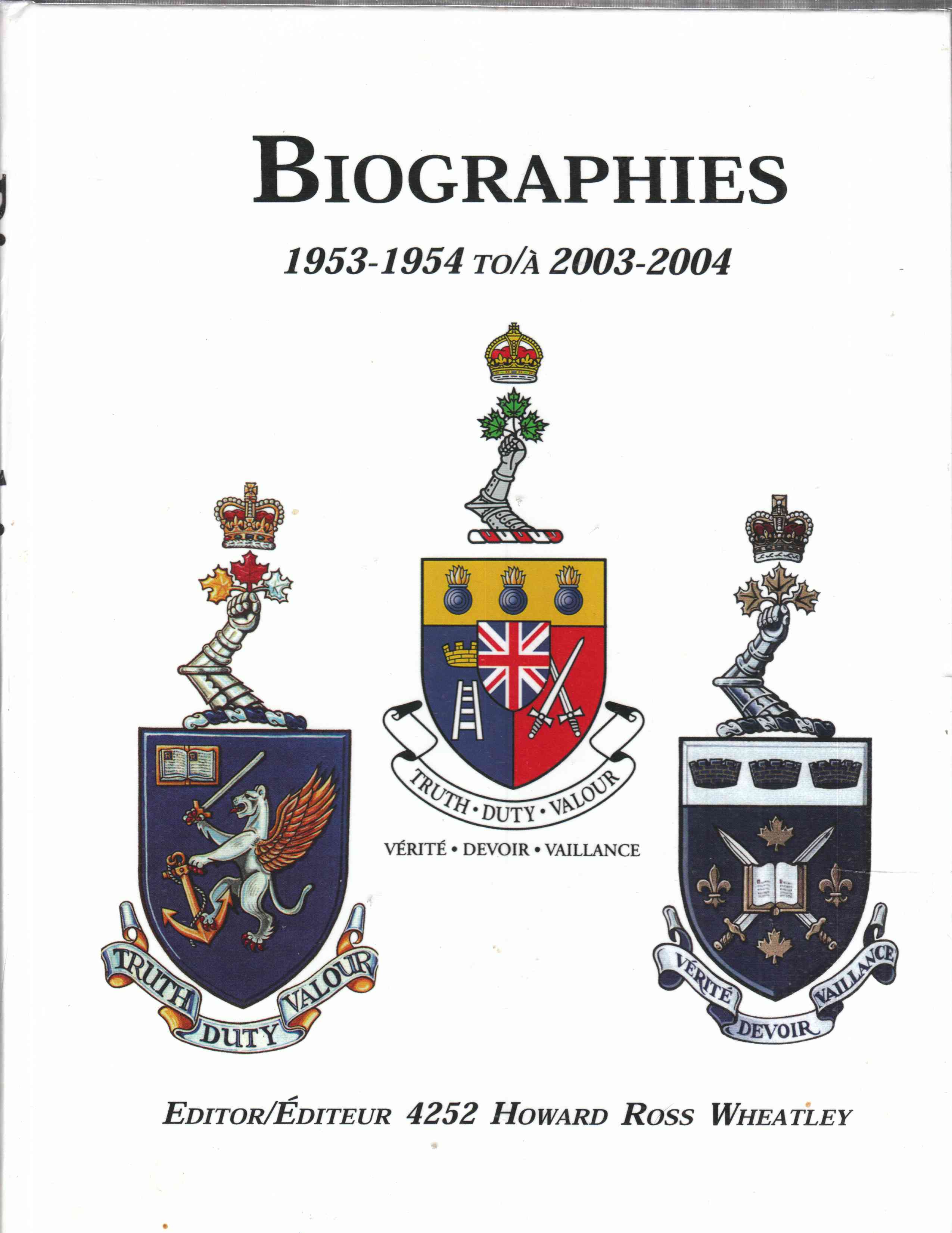 Image for Biographies 1953-1954 to/a 2003-2004