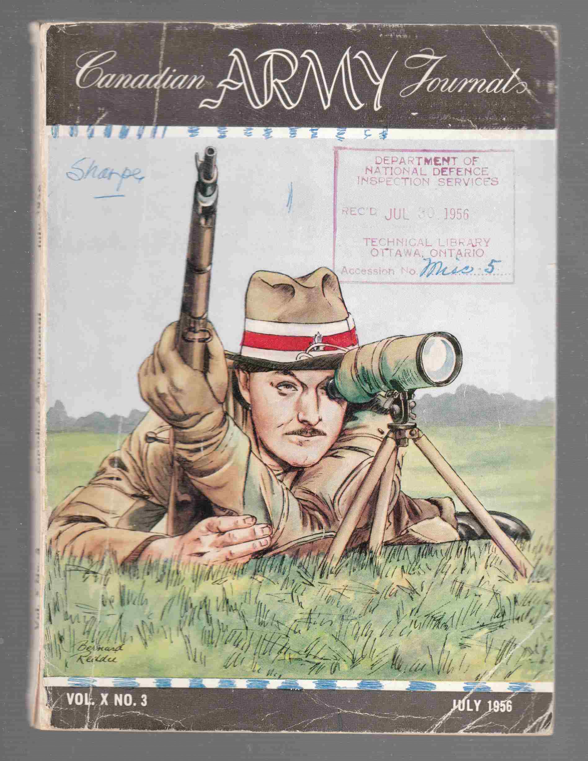 Image for The Canadian Army Journal Vol. X No. 3 July 1956
