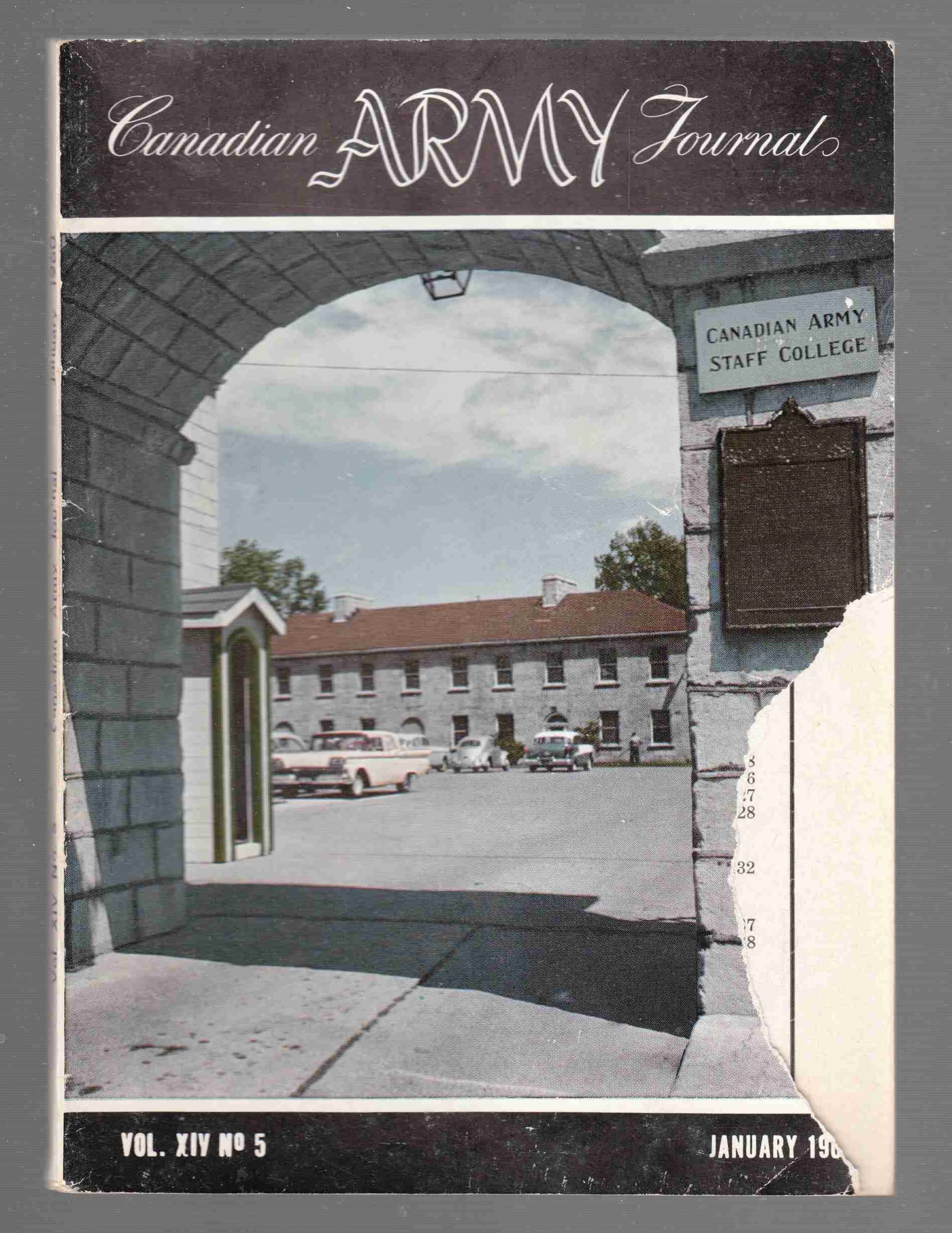 Image for The Canadian Army Journal Vol. XIV No. 5 January 1960