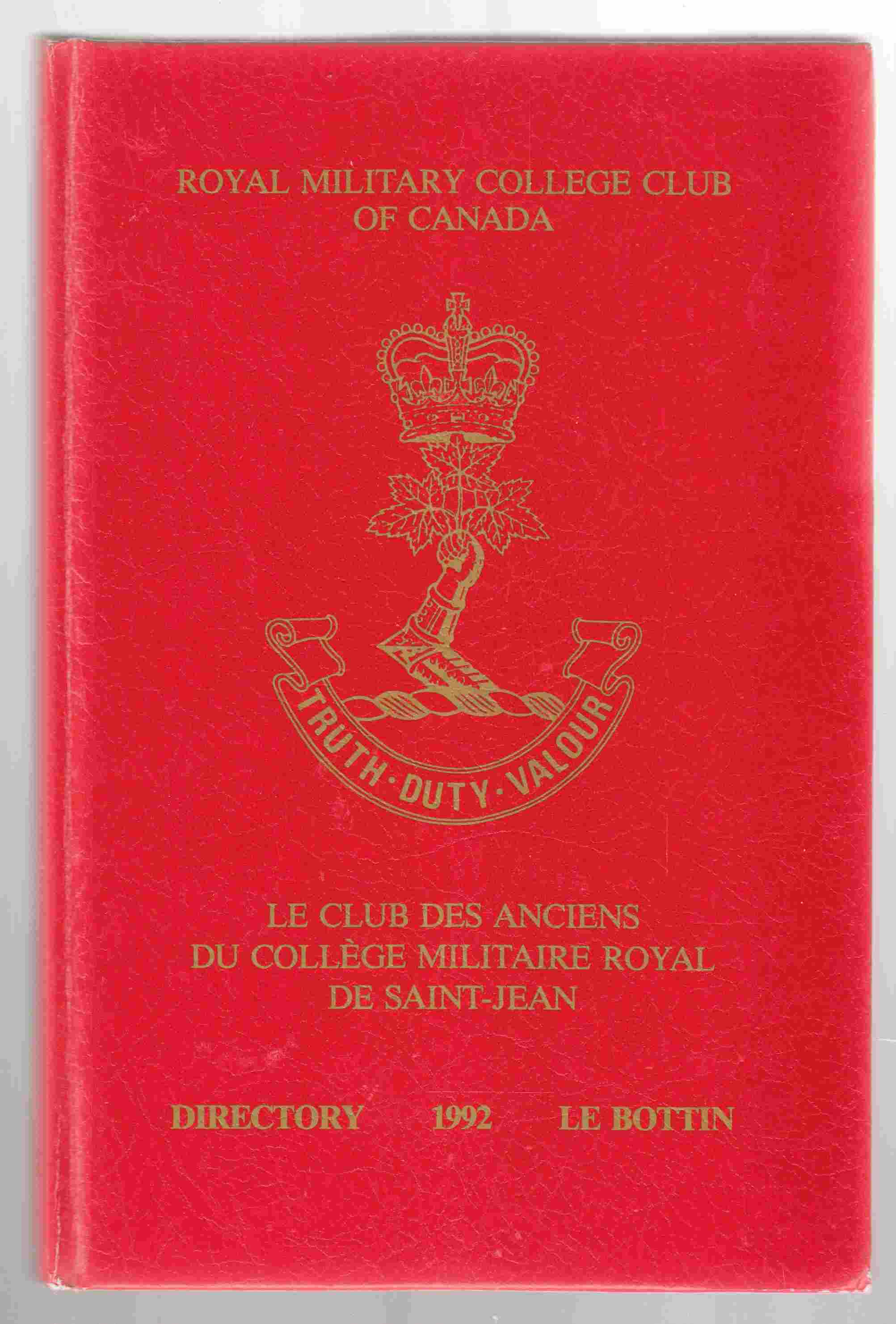 Image for Directory of Ex-Cadets 1992 Le Bottin Des Anciens