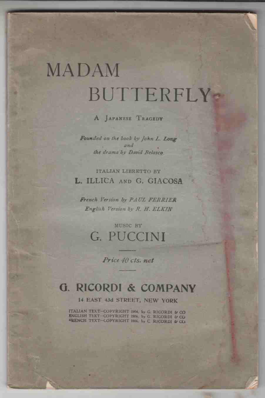 Image for Madam Butterfly A Japanese Tragedy