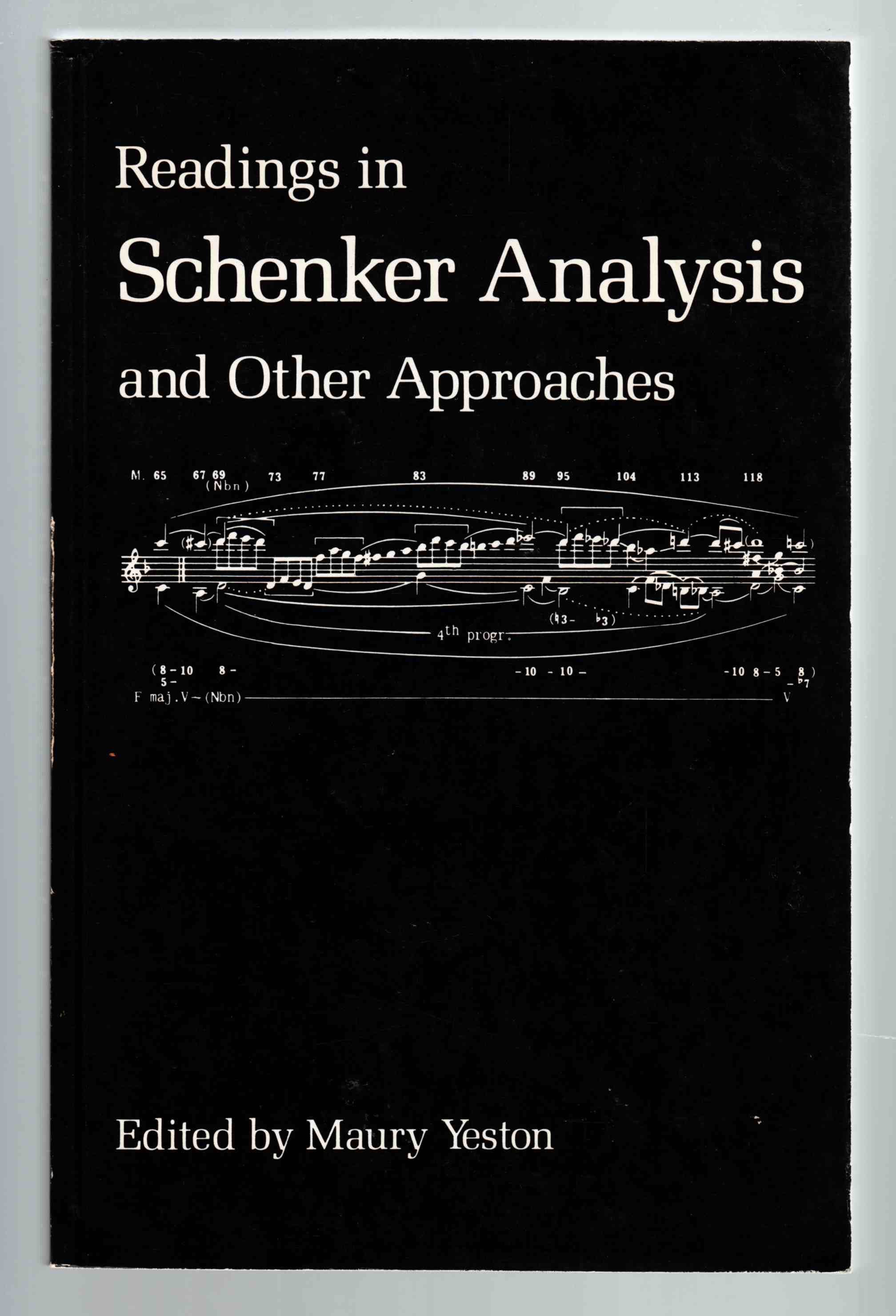 Image for Readings in Schenker Analysis and Other Approaches