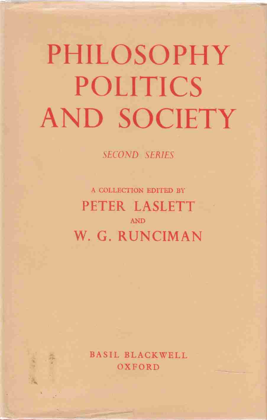 Image for Philosophy, Politics and Society Second Series