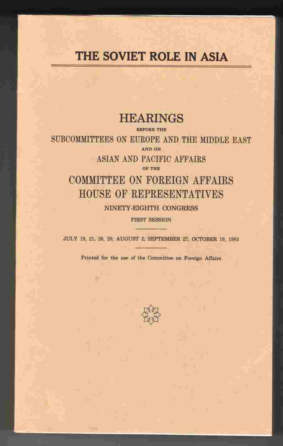 Image for The Soviet Role in Asia