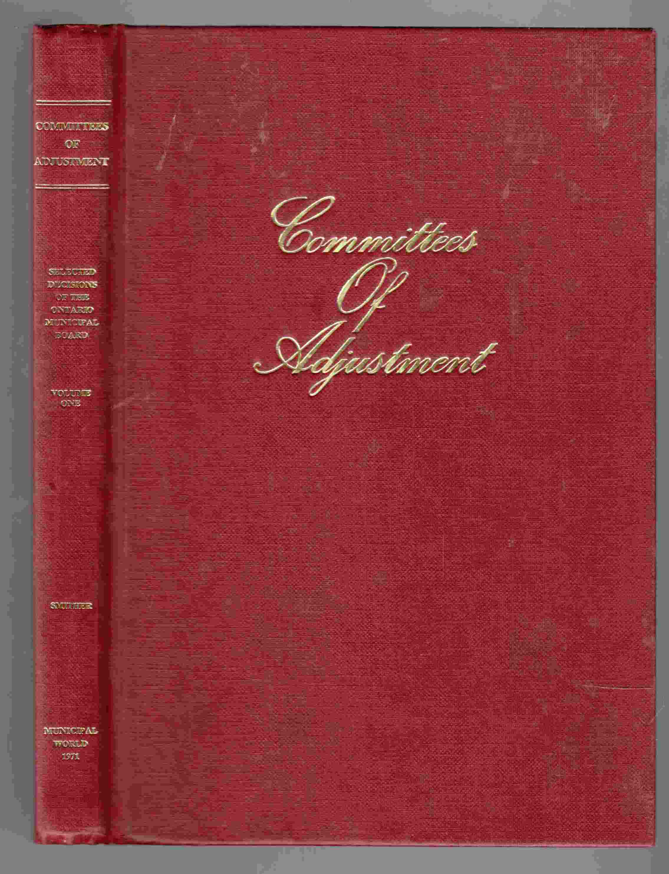 Image for Committees of Adjustment Volume One