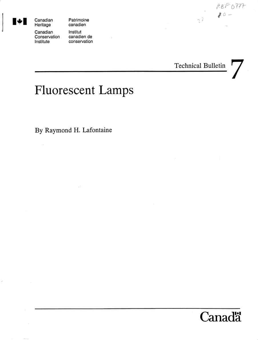 Image for Technical Bulletin 7: Fluorescent Lamps