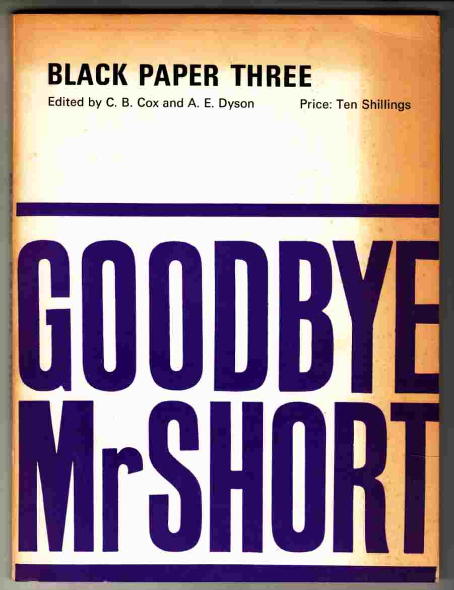 Goodbye Mr. Short Black Paper Three Image for Goodbye Mr. Short Black Paper Three