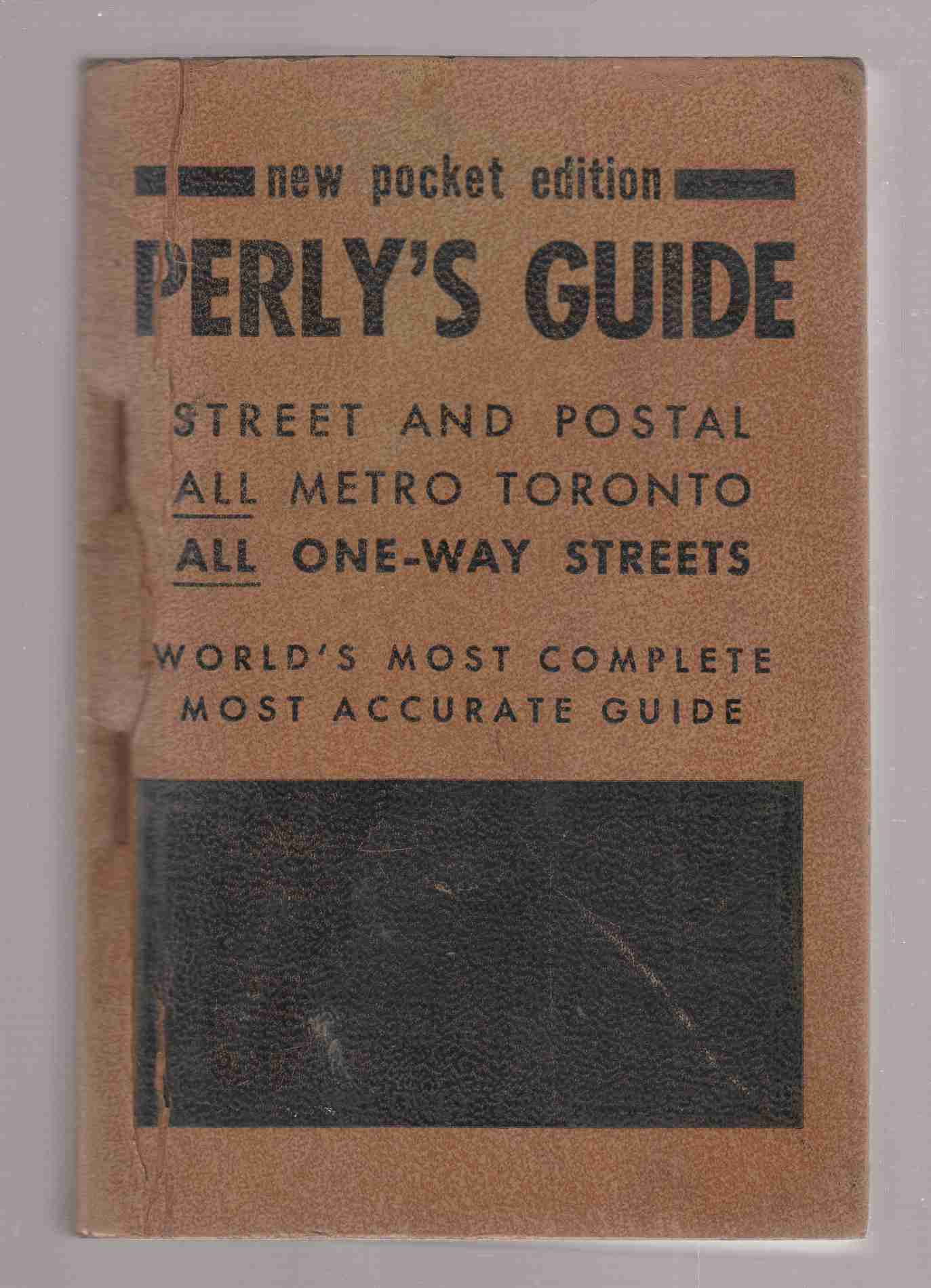 Image for Perly's Guide Street and Postal All Metro Toronto all One-Way Streets