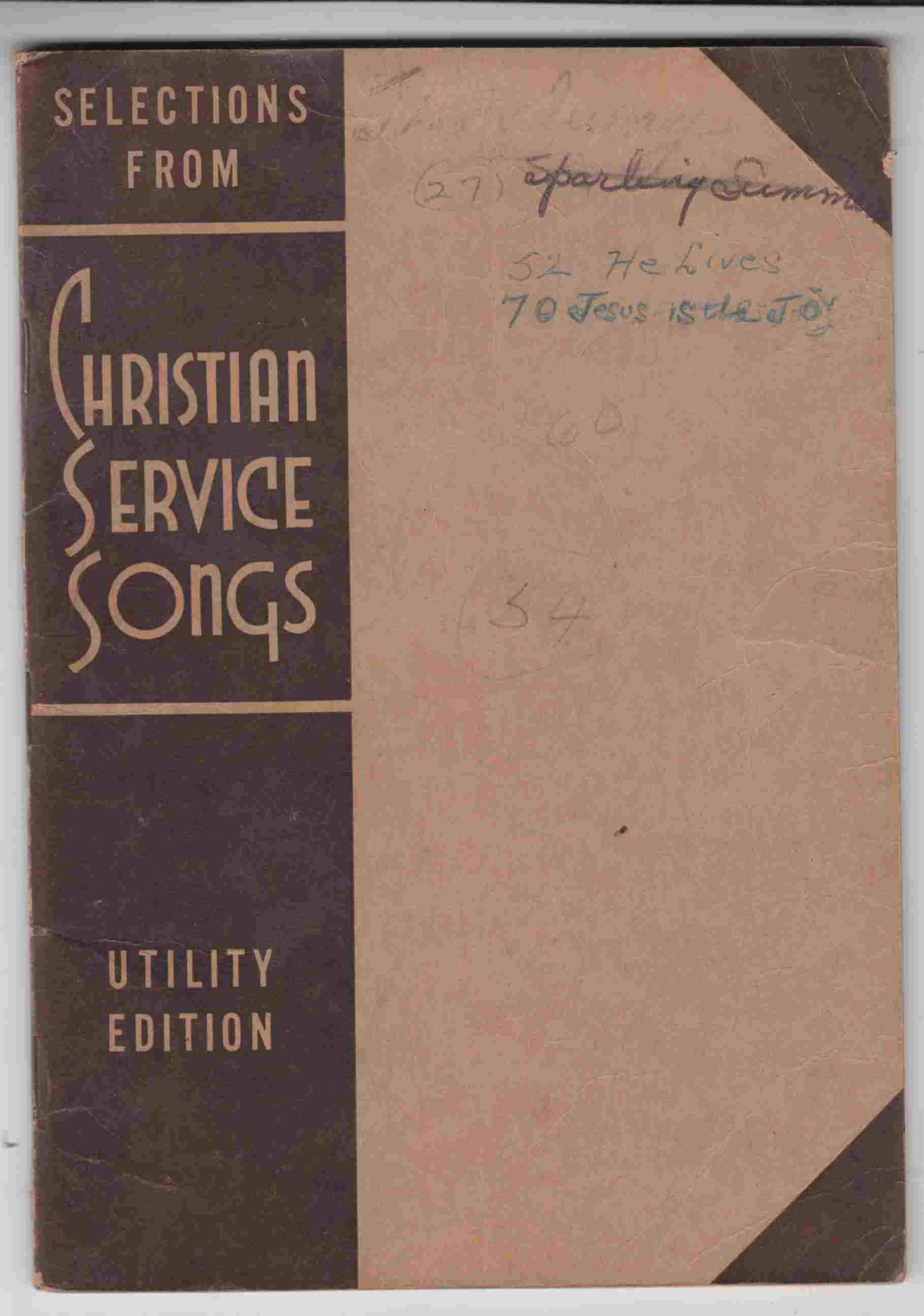 Image for Selections from Christian Service Songs - Utility Edition