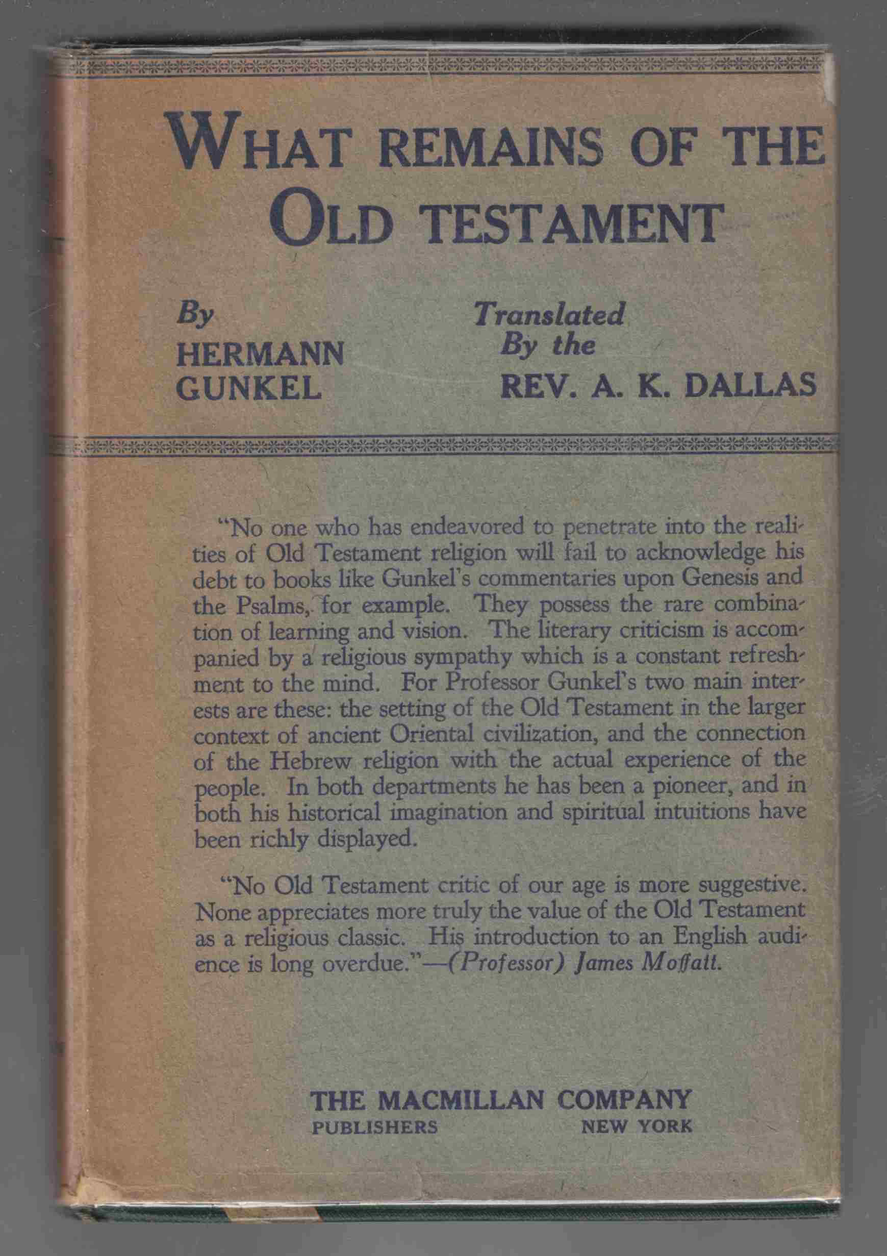 Image for What Remains of the Old Testament and Other Essays