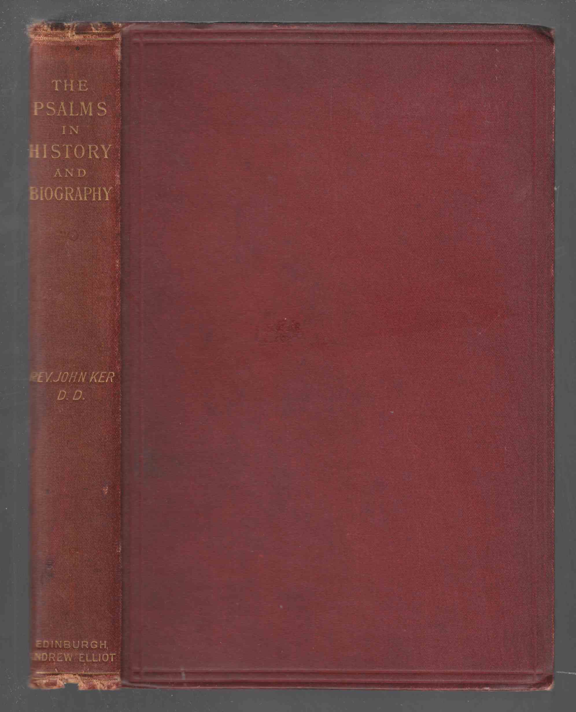 Image for The Psalms in History and Biography
