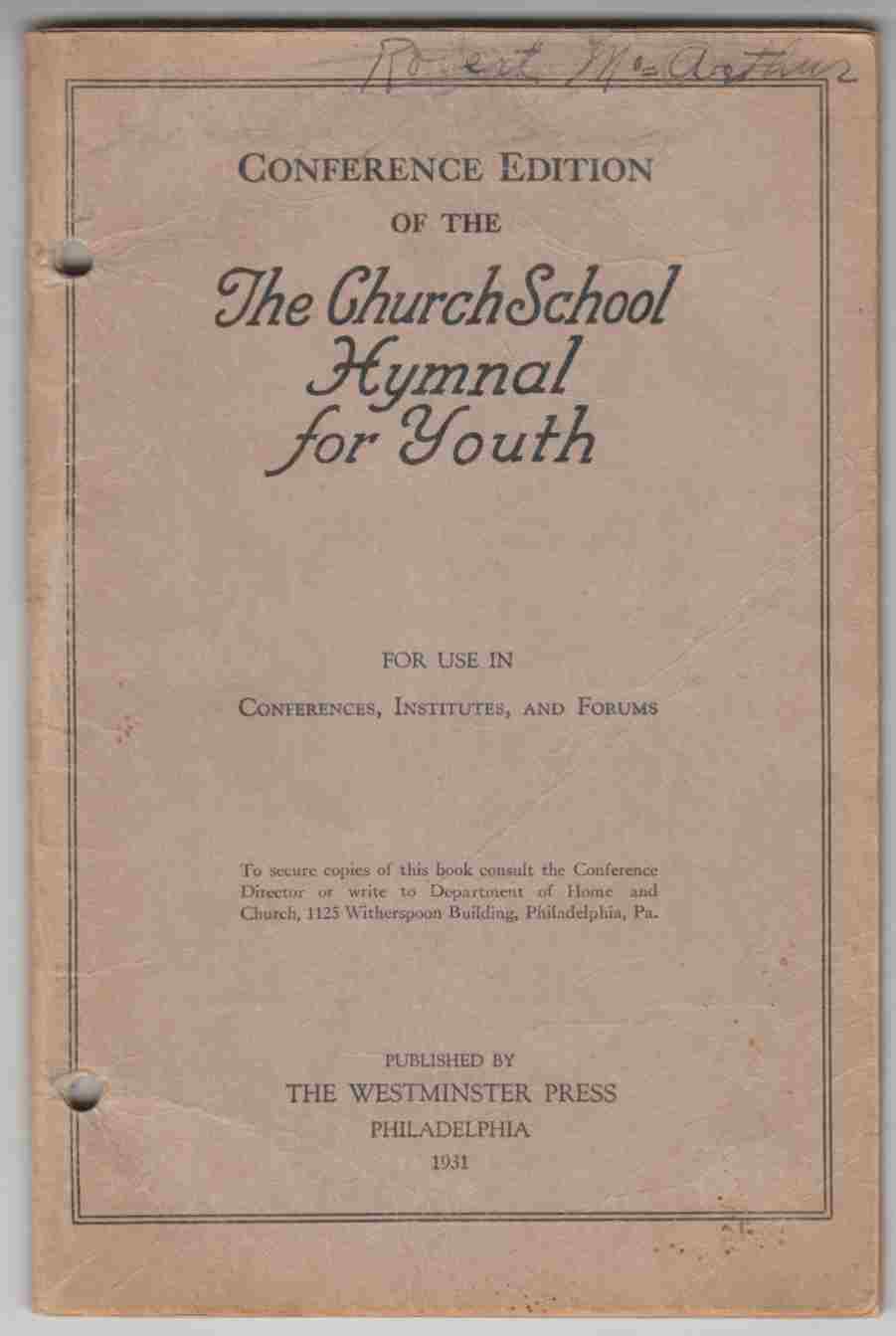 Image for The Church School Hymnal for Youth Conference Edition