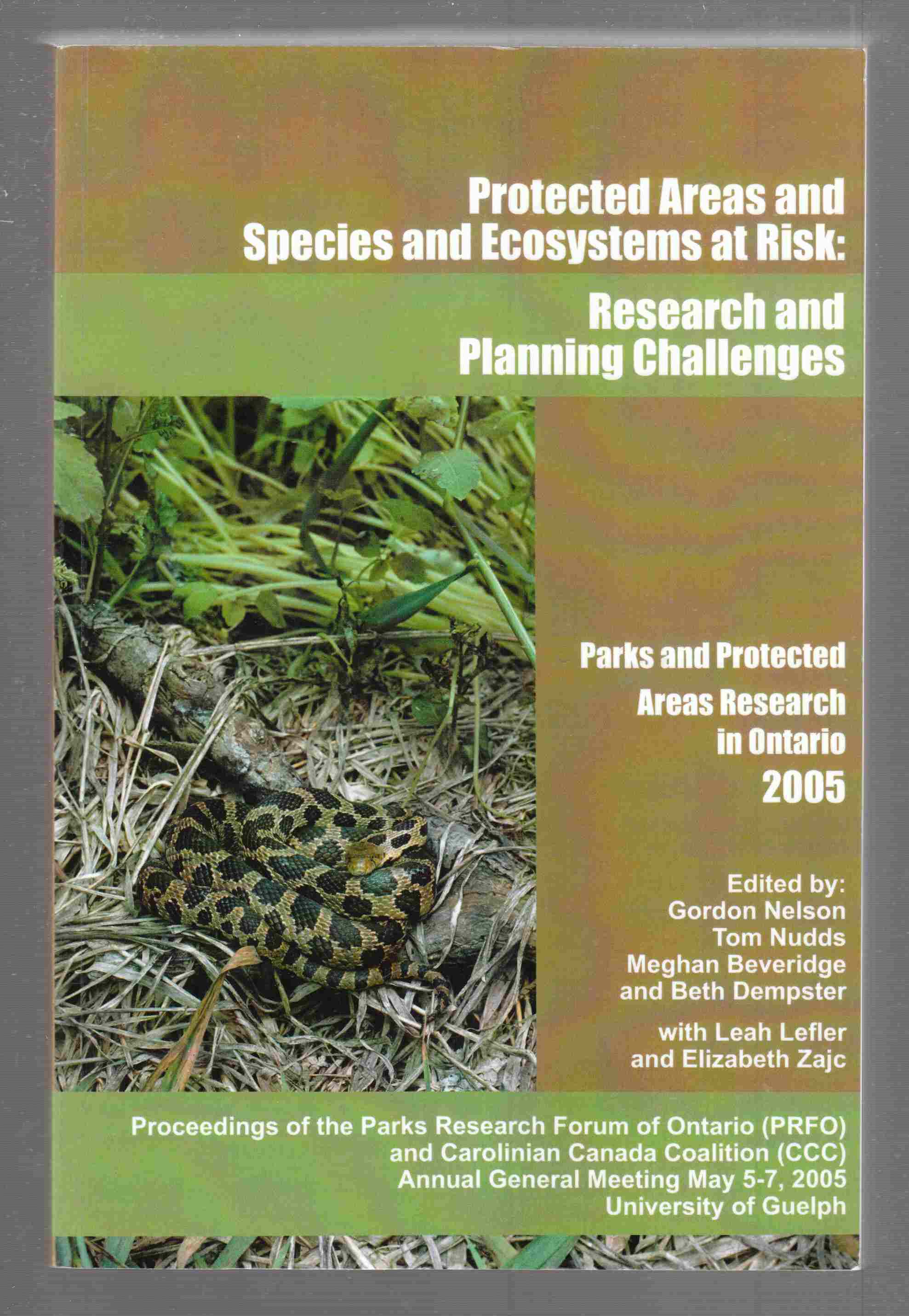 Image for Protected Areas and And Species and Ecosystems At Risk: Research and Planning Challenges