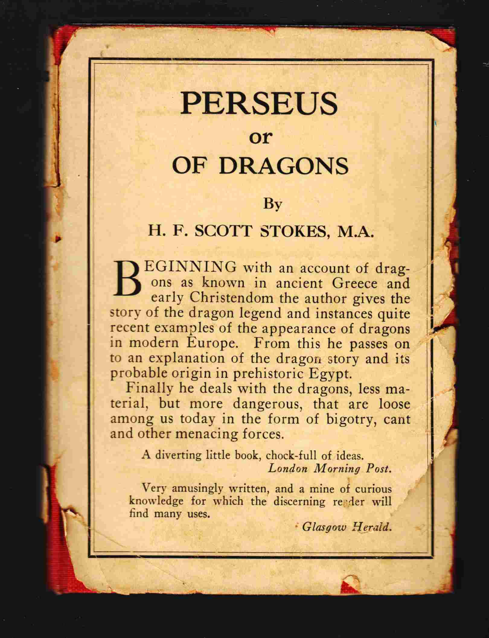Image for Perseus or Of Dragons