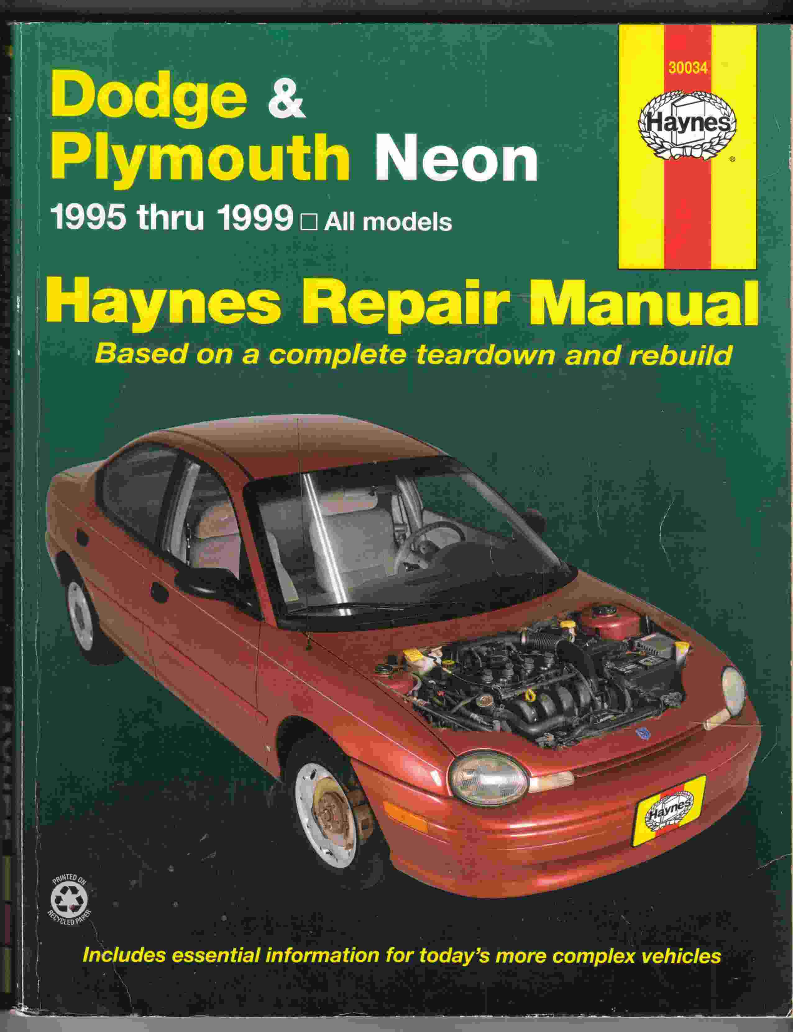 Image for Dodge & Plymouth Neon Automotive Repair Manual 1995 through 1999
