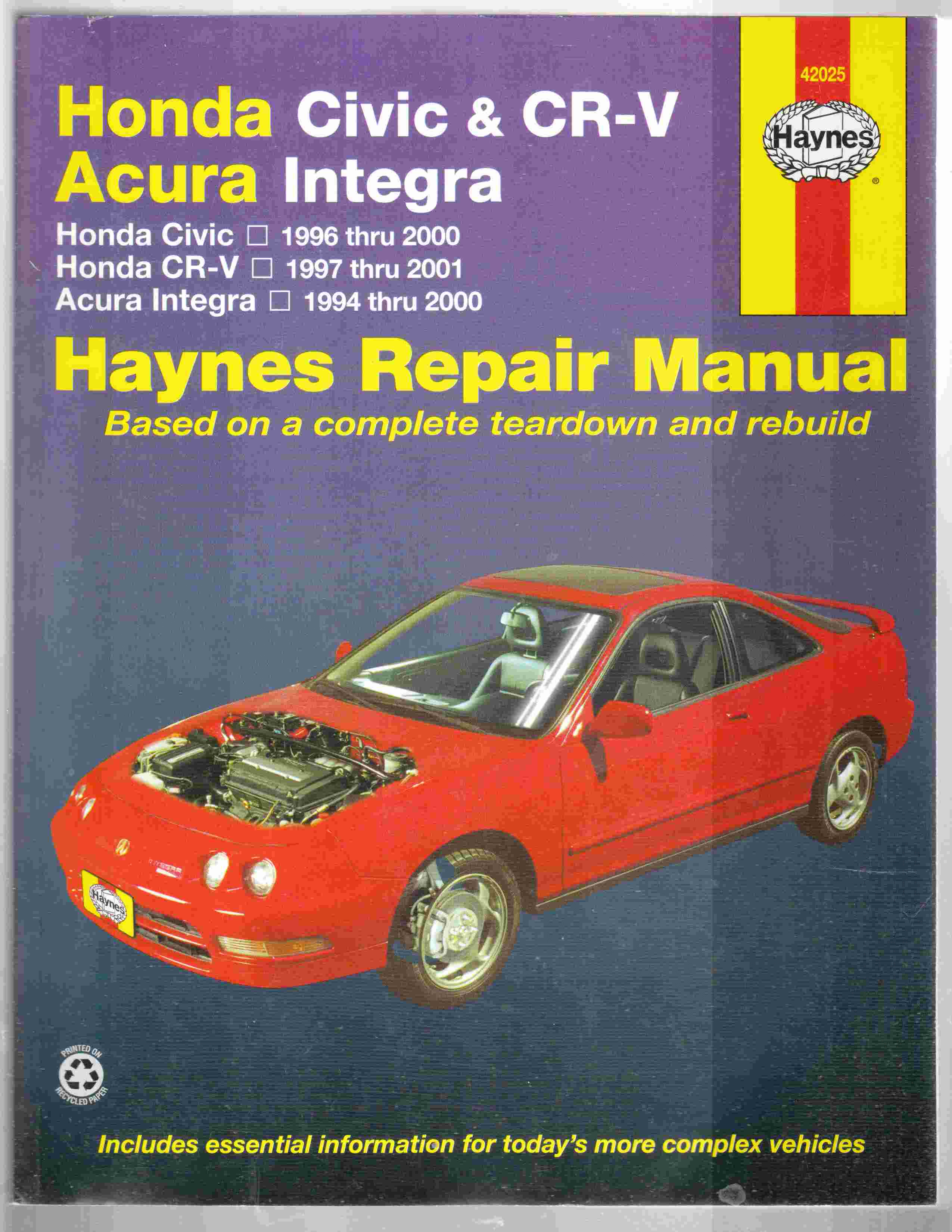 Image for Honda Civic, CR-V & Acura Integra 1994-2001