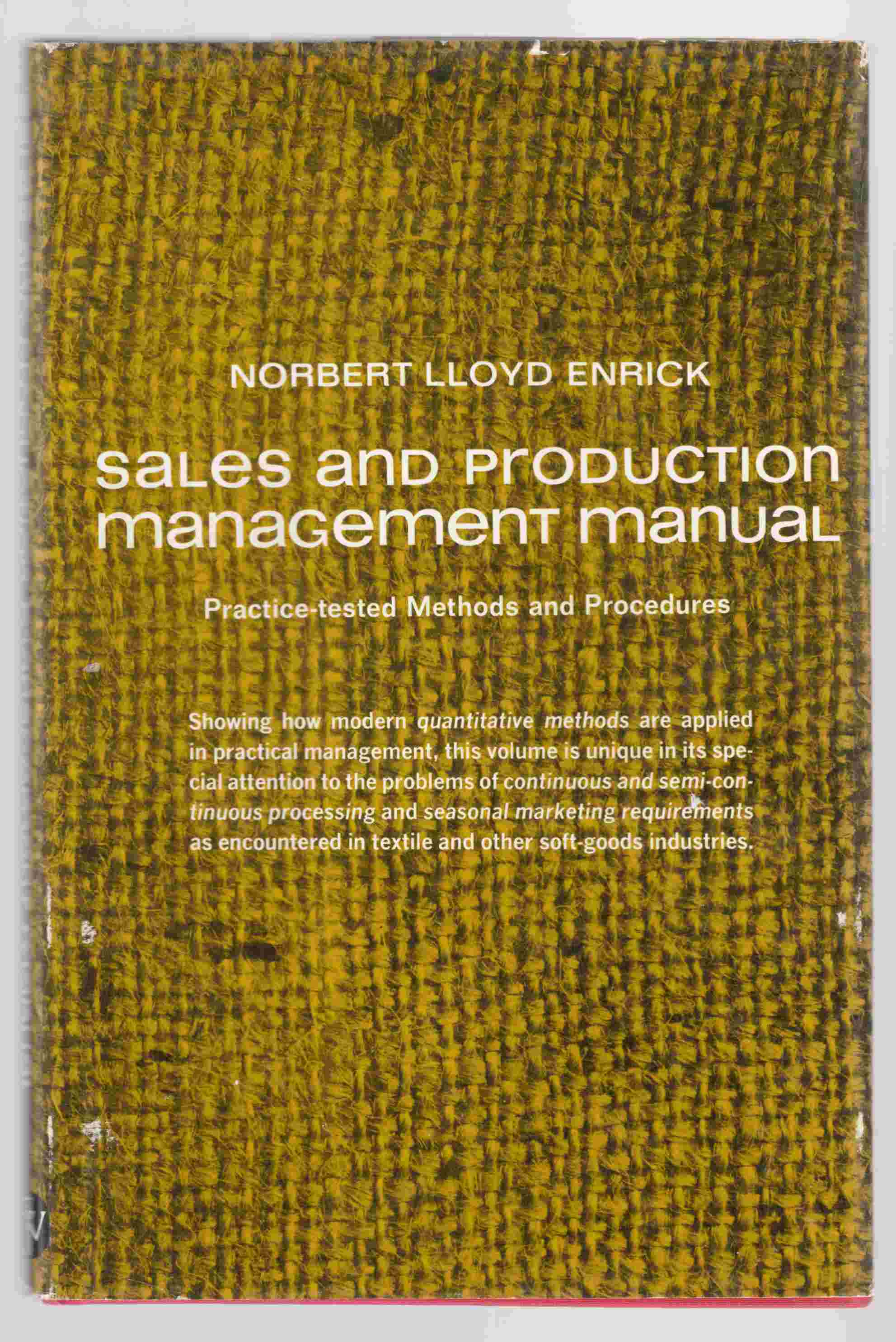 Image for Sales and Production Management Manual